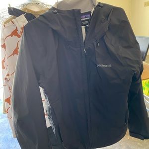 Black Patagonia rain jacket